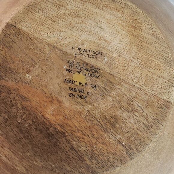 Blue Floral Wooden Bowl - Picture 7 of 9